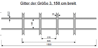 Fenstergitter Securix Klassic 1500 mm
